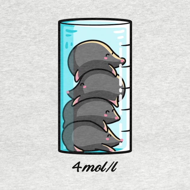 4 Moles Per Litre Chemistry Science Joke by freeves